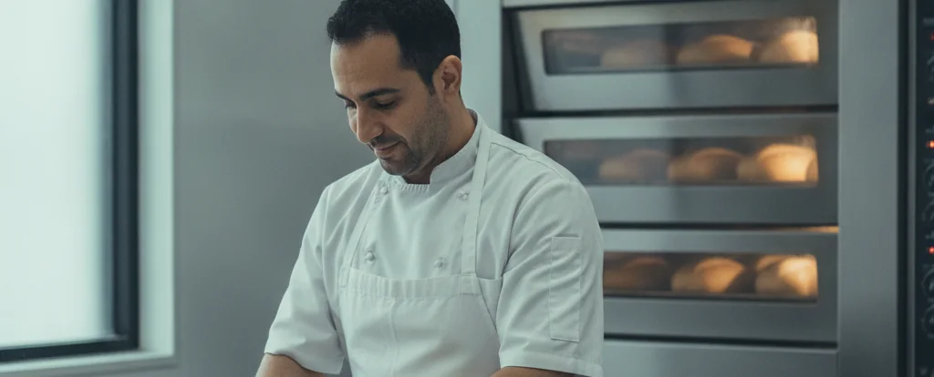Illustration of a person working as a baker