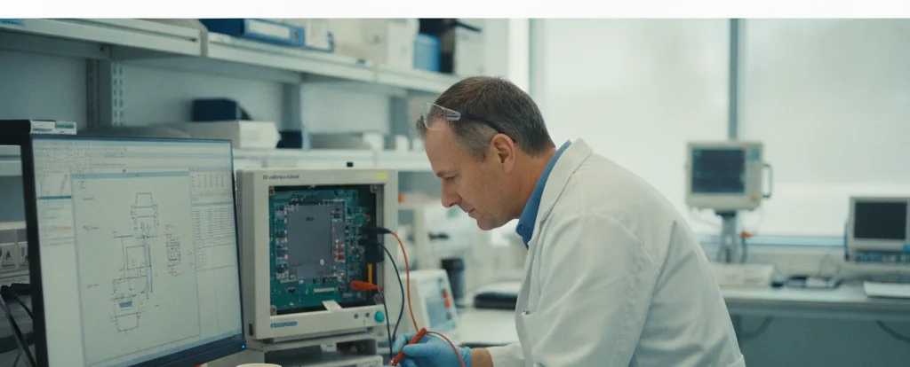 Illustration of a person working as a biomedical engineer