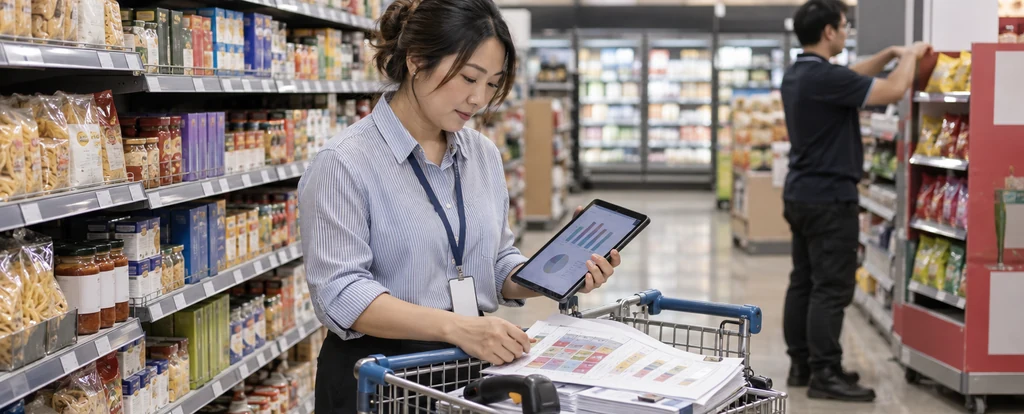 Illustration of a person working as a category manager