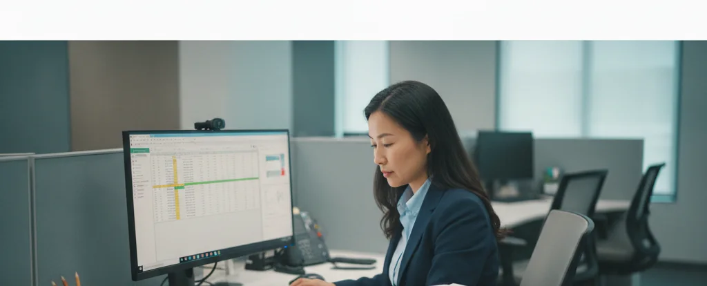 Illustration of a person working as a credit analyst