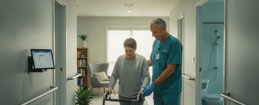 Illustration of a person working as a disability support worker