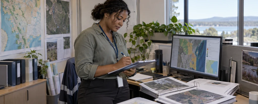 Illustration of a person working as an environmental manager
