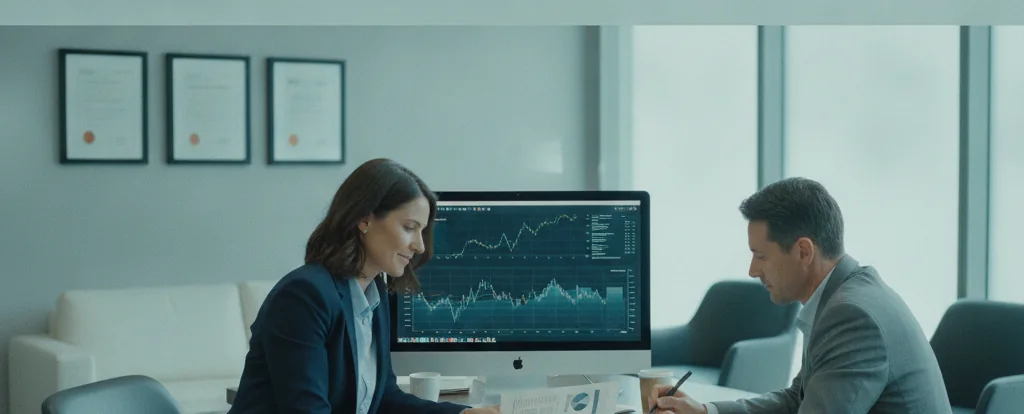 Illustration of a person working as a financial planner