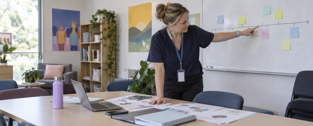 Illustration of a person working as a health promotion officer