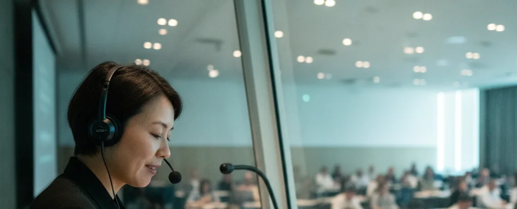 Illustration of a person working as an interpreter