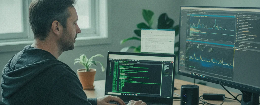 Illustration of a person working as a penetration tester