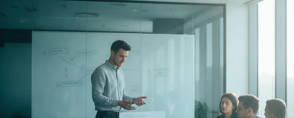 Illustration of a person working as a product manager