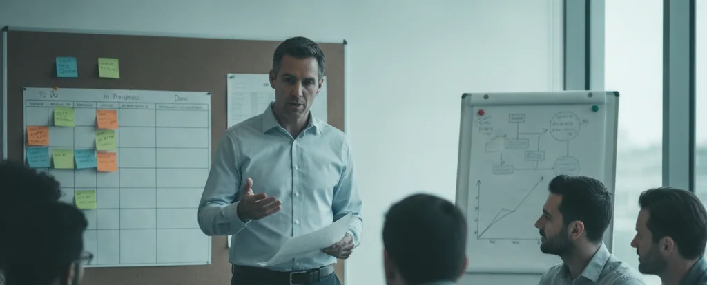 Illustration of a person working as a scrum master