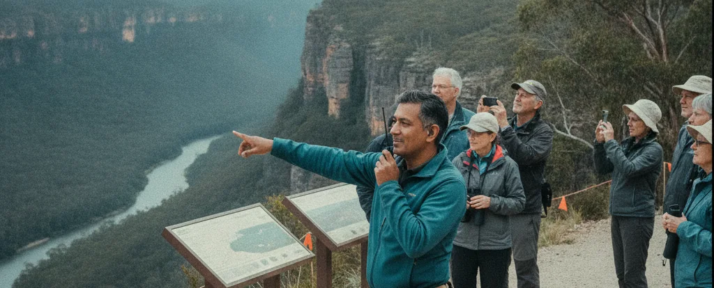 Illustration of a person working as a tour guide