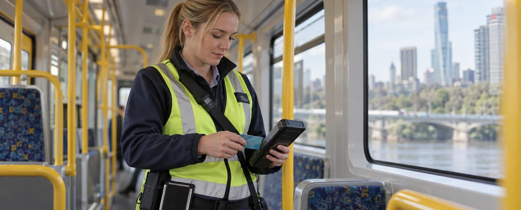 Illustration of a person working as a transport revenue officer