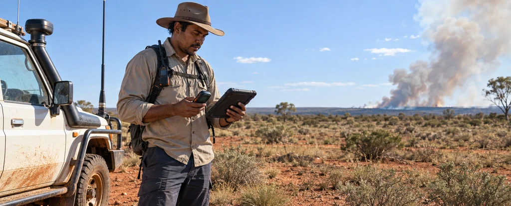 Illustration of a person working as an aboriginal and torres strait islander ranger