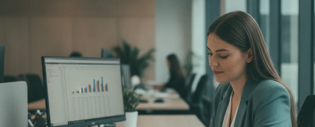 Illustration of a person working as an accountant