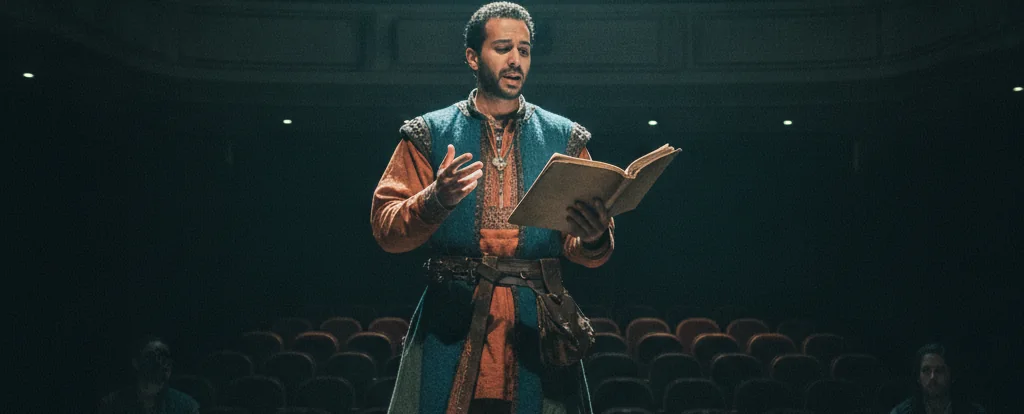 Illustration of a person working as an actor