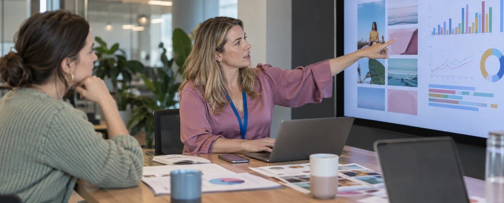 Illustration of a person working as an advertising executive