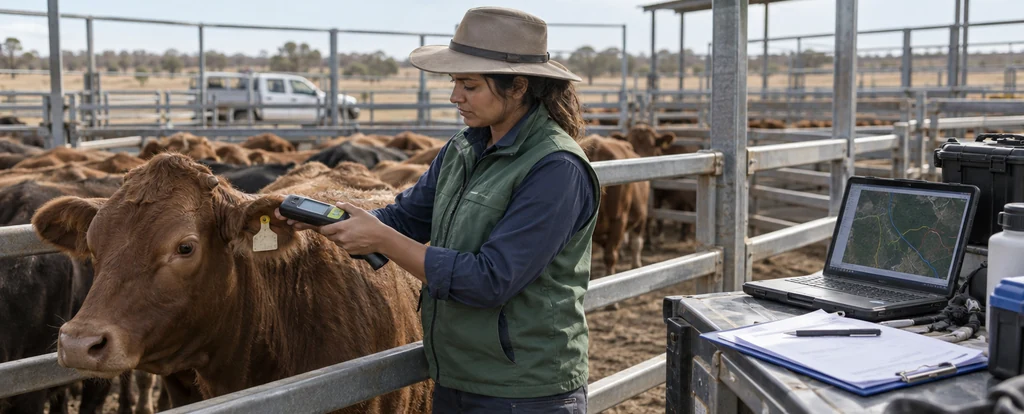 Illustration of a person working as an animal health officer