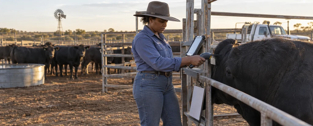 Illustration of a person working as an animal husbandry technician