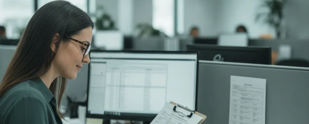Illustration of a person working as an external auditor