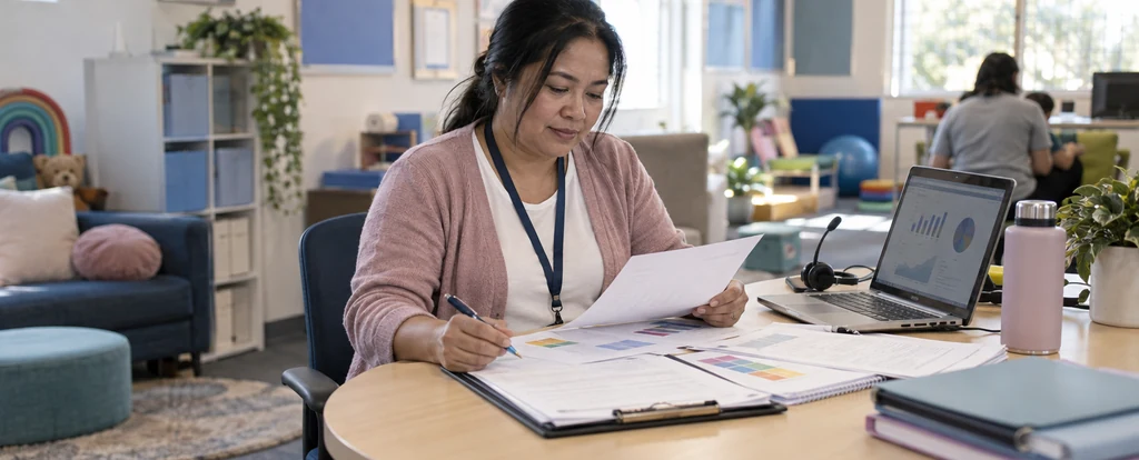 Illustration of a person working as a behaviour support practitioner