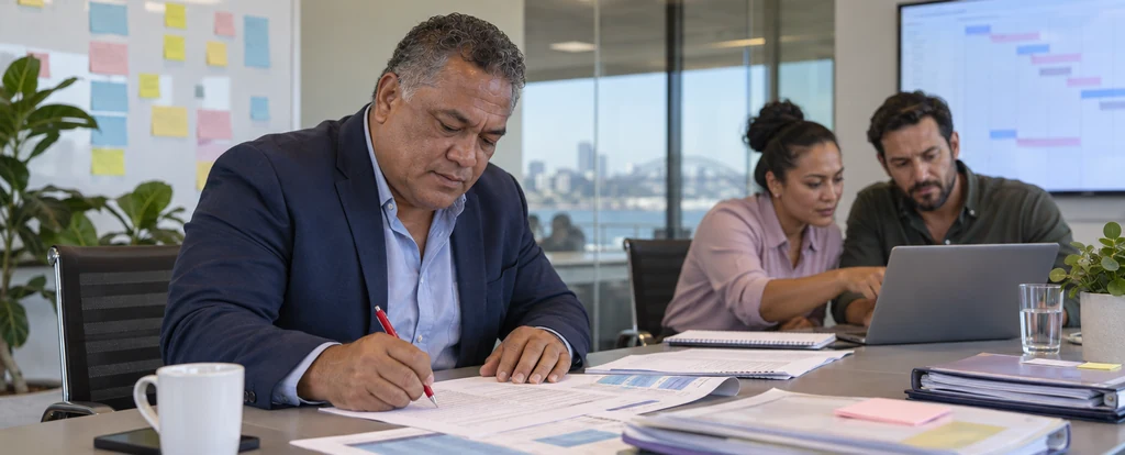 Illustration of a person working as a bid manager