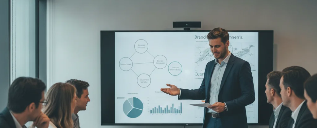 Illustration of a person working as a brand manager
