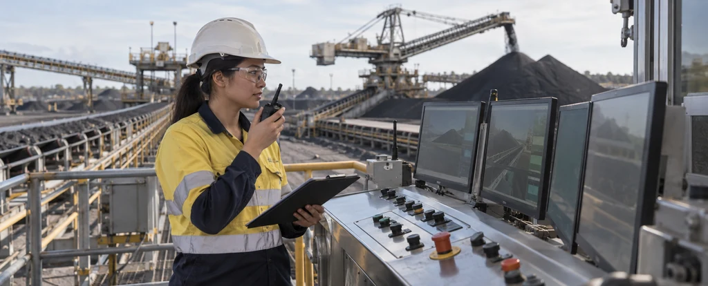 Illustration of a person working as a bulk materials handling operator