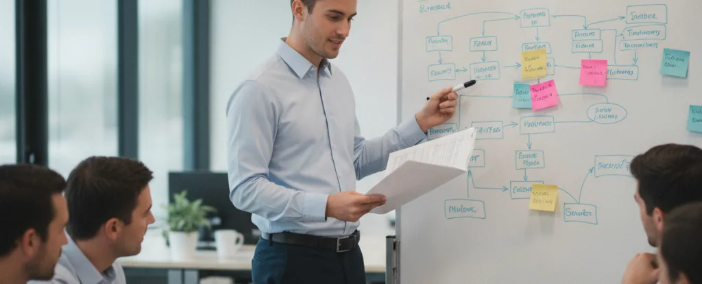 Illustration of a person working as a business analyst