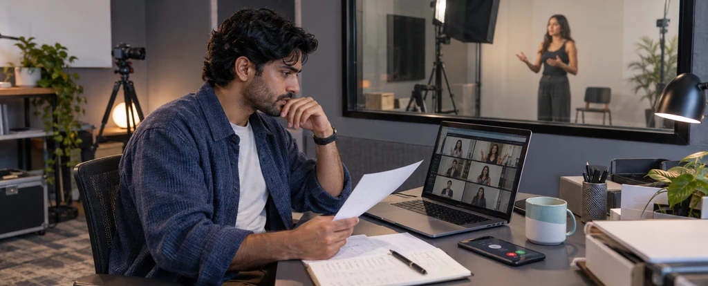 Illustration of a person working as a casting director