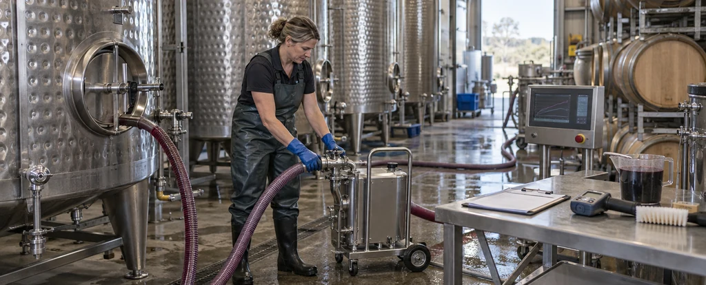 Illustration of a person working as a cellar hand