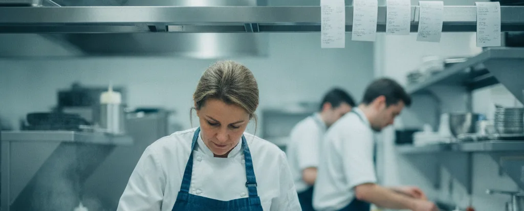 Illustration of a person working as a chef
