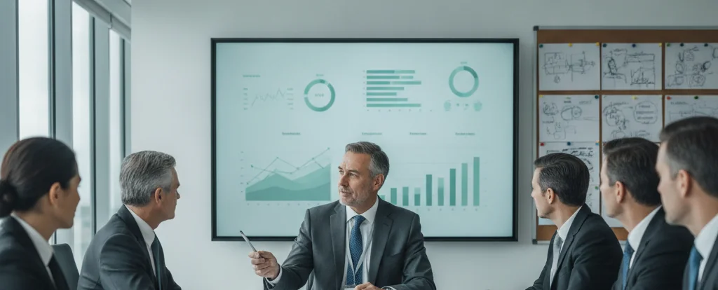 Illustration of a person working as a chief executive officer