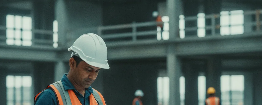 Illustration of a person working as a construction manager