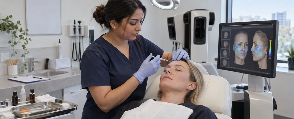 Illustration of a person working as a cosmetic nurse