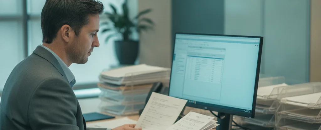 Illustration of a person working as a court registrar