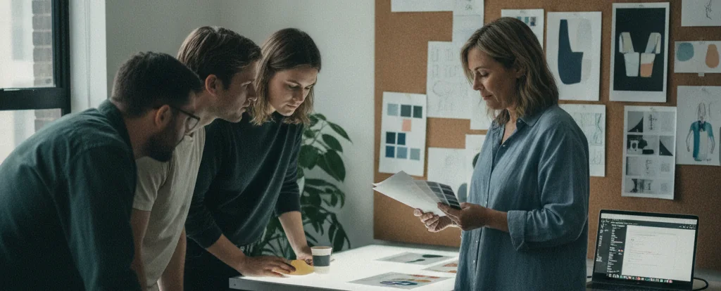 Illustration of a person working as a creative director