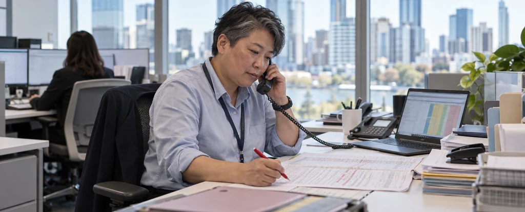 Illustration of a person working as a credit controller