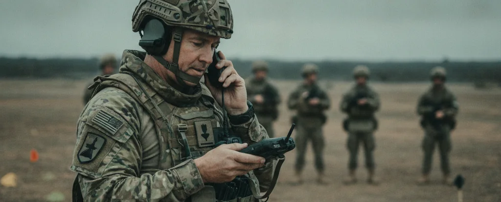 Illustration of a person working as a defence force member