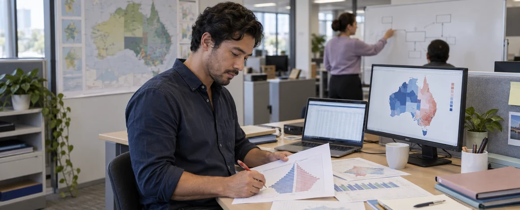 Illustration of a person working as a demographer