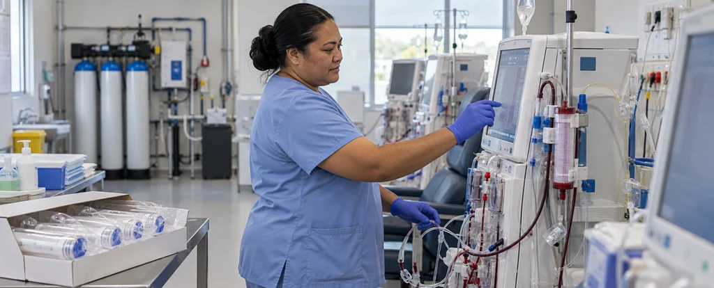 Illustration of a person working as a dialysis technician