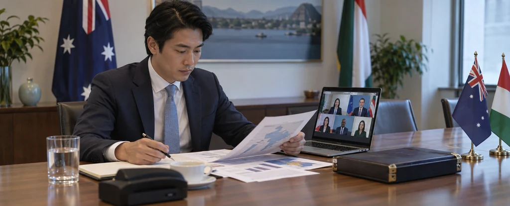 Illustration of a person working as a diplomat