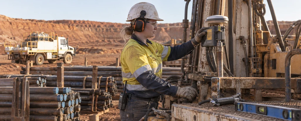Illustration of a person working as a driller's offsider