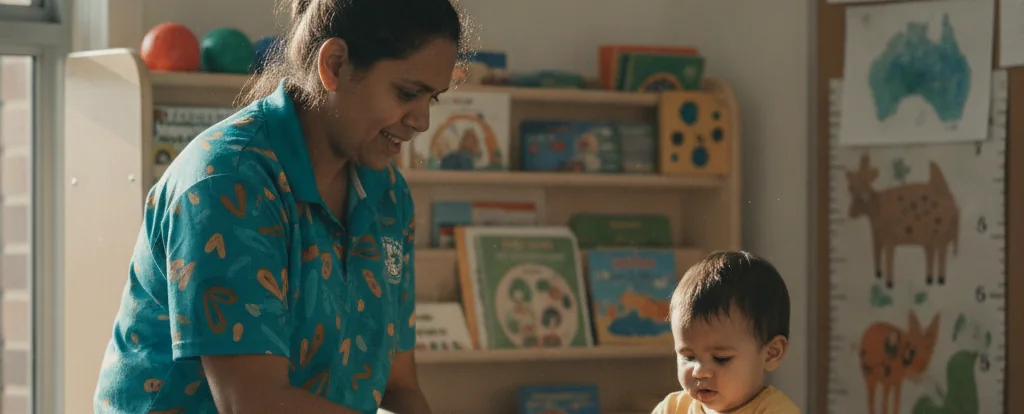 Illustration of a person working as an early childhood educator