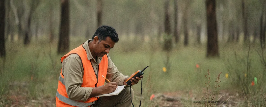 Illustration of a person working as an ecologist