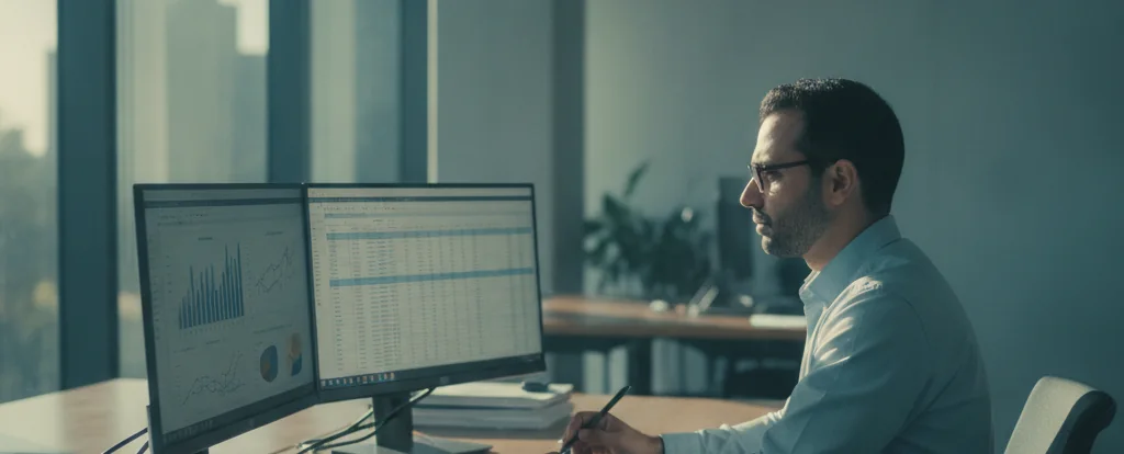 Illustration of a person working as an economist