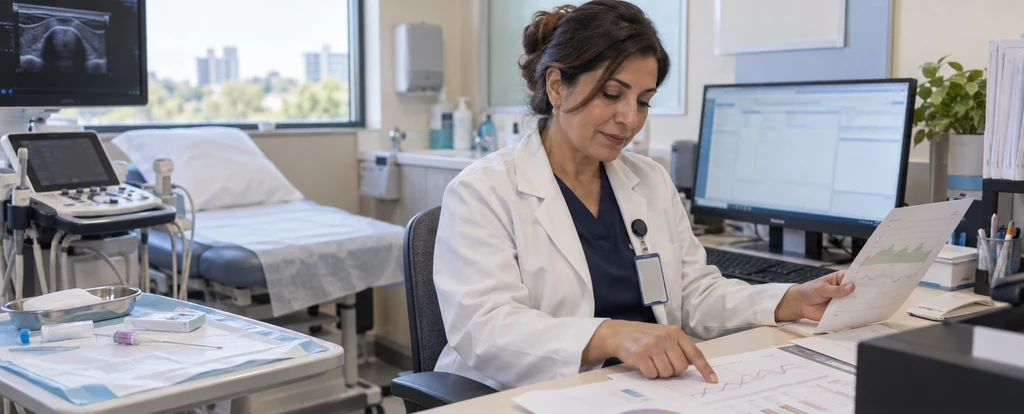 Illustration of a person working as an endocrinologist
