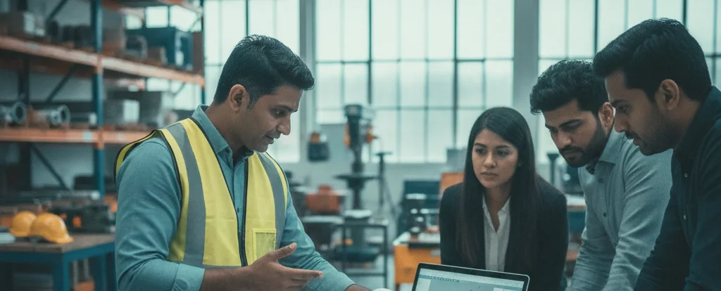 Illustration of a person working as an engineering manager