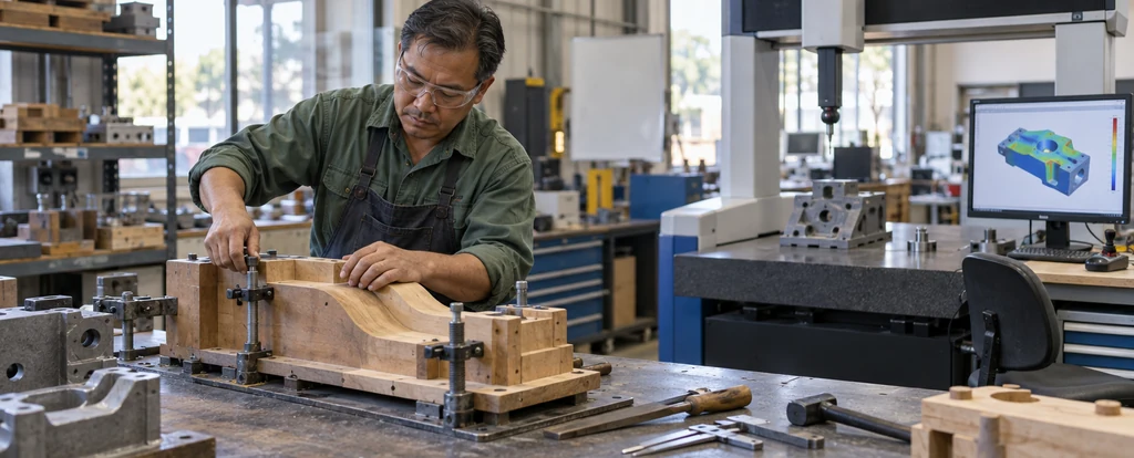 Illustration of a person working as an engineering patternmaker
