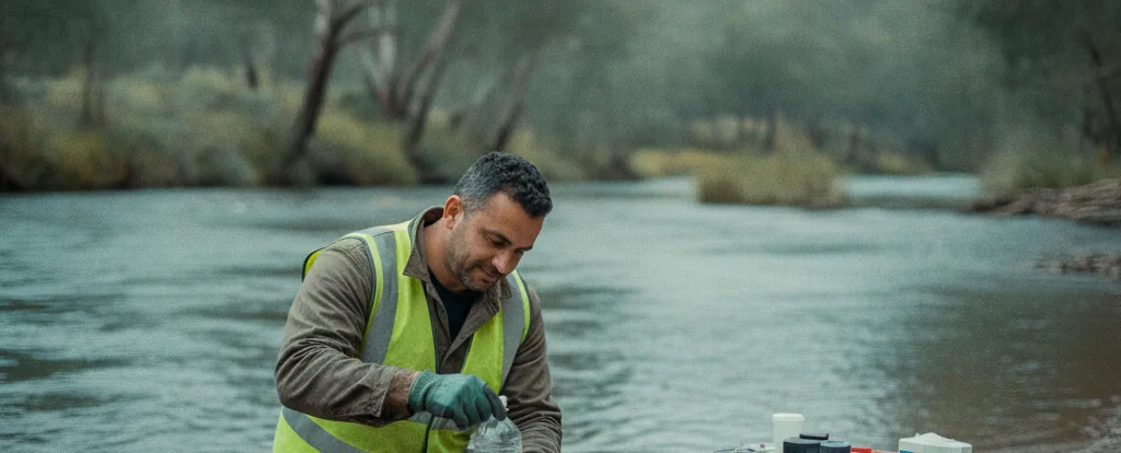 Illustration of a person working as an environmental scientist