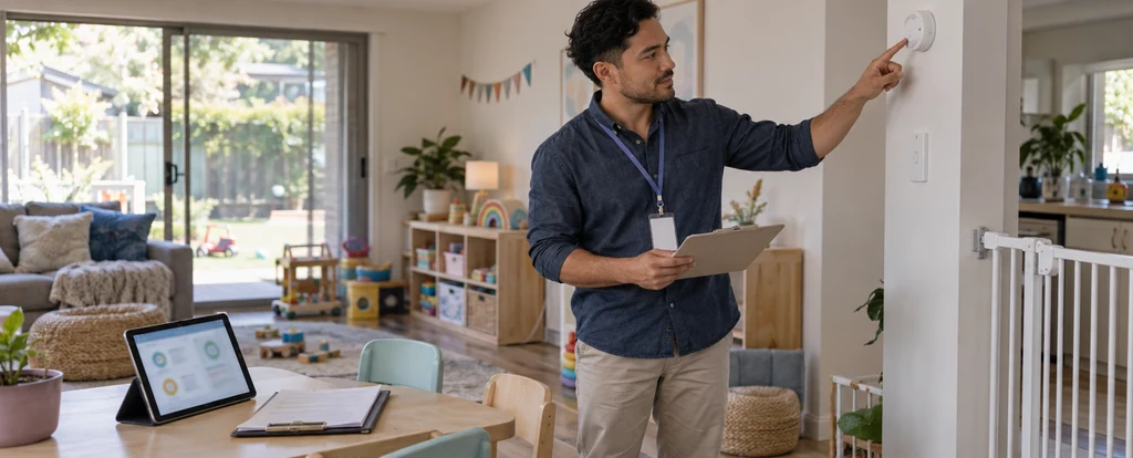 Illustration of a person working as a family day care coordinator