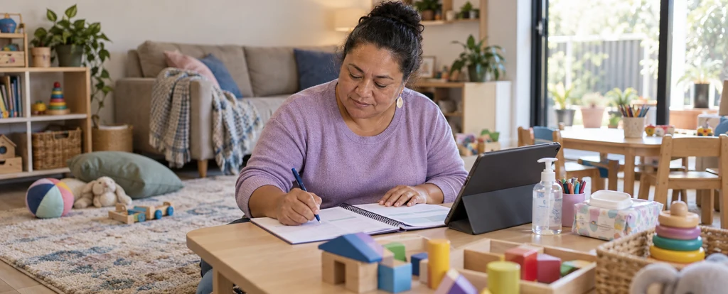 Illustration of a person working as a family day care educator