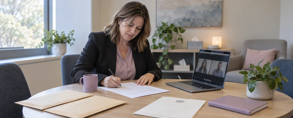 Illustration of a person working as a family dispute resolution practitioner